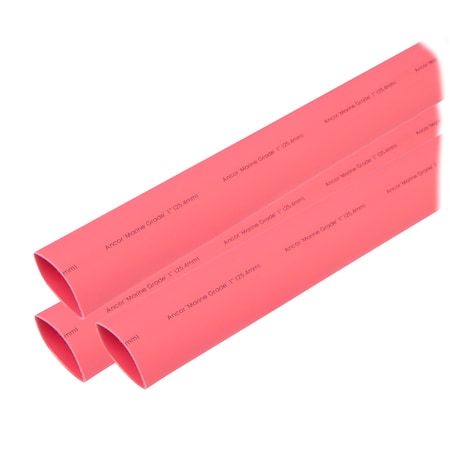 Ancor Heat Shrink Tube, 3:1 I.D. Shrink Ratio, Red, 3 in 307603